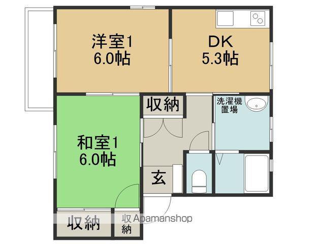 ディアスマルマC棟(2K/1階)の間取り写真