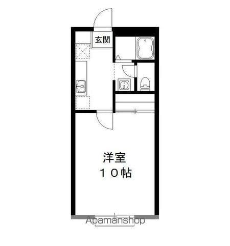 パインビレッジ(1K/1階)の間取り写真