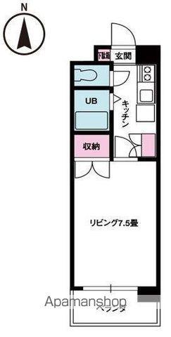 ジョイフル第1小坂(1DK/6階)の間取り写真