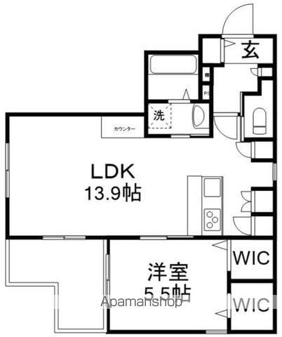 FORS INOKASHIRA(1LDK/2階)の間取り写真