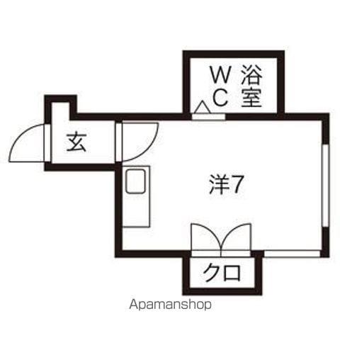 北37条シティハイツ(ワンルーム/1階)の間取り写真