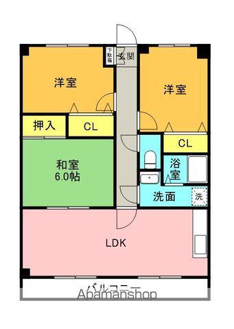 網の浦ハイツ(3LDK/1階)の間取り写真