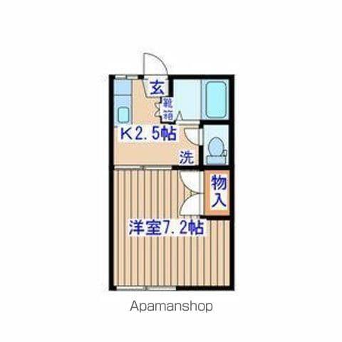 エーデルワイスⅡ(1K/2階)の間取り写真