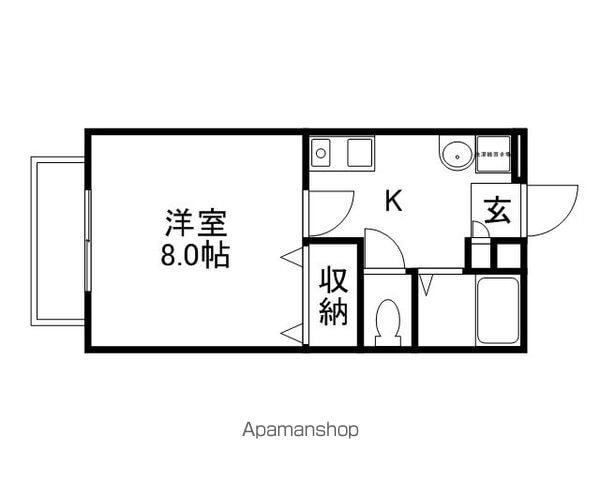ダンディライオン西市A棟(1K/1階)の間取り写真