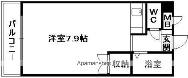 インターフェイスビル(ワンルーム/3階)の間取り写真