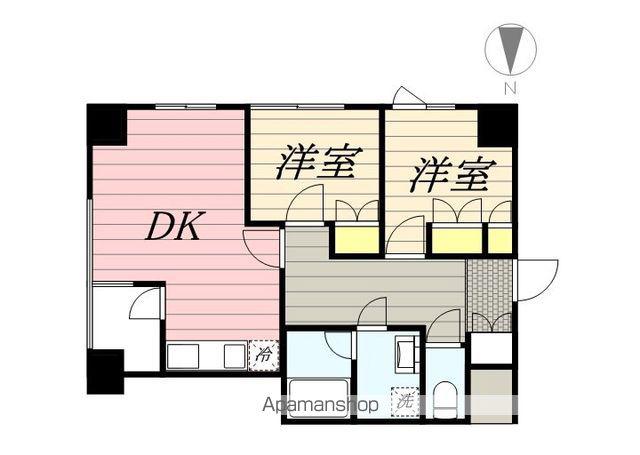 三鷹ノースヒルズ(2DK/5階)の間取り写真