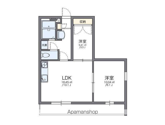 レオパレス四軒丁(1SLDK/2階)の間取り写真
