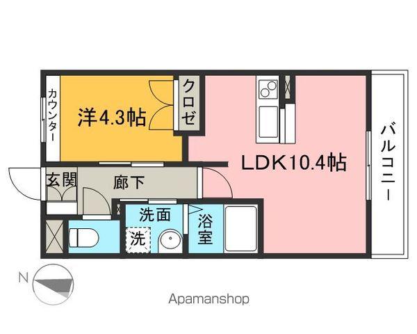グランディールAOKI(1LDK/2階)の間取り写真