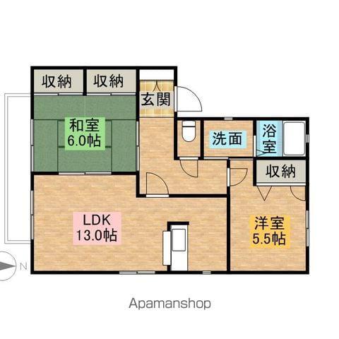 グローリア21A棟(2LDK/2階)の間取り写真