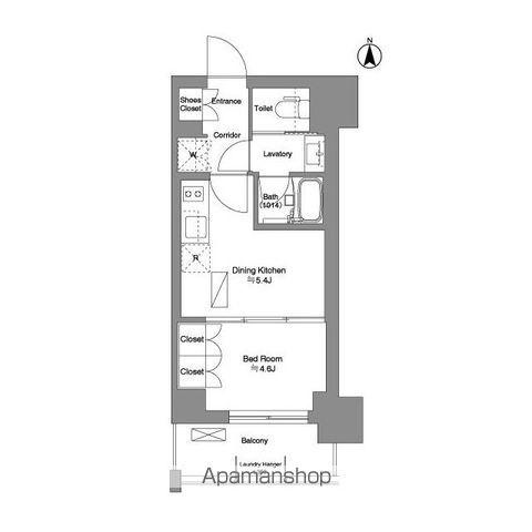 BRILLIA IST 新御徒町(1DK/5階)の間取り写真