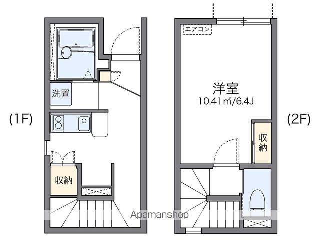 レオネクスト駒ヶ林(1K/1階)の間取り写真
