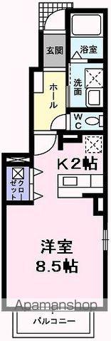 レイ ツインズⅠ(ワンルーム/1階)の間取り写真