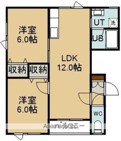 エクセレント宮前(2LDK/2階)の間取り写真