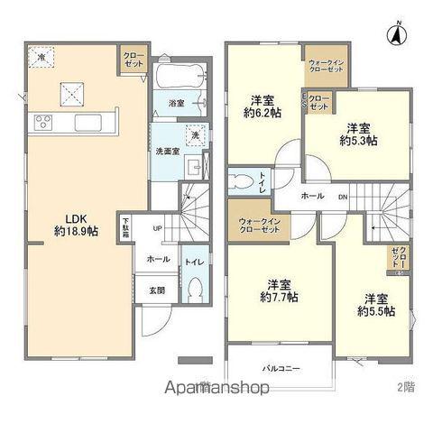 千葉都市モノレール 桜木駅(千葉) 徒歩11分 2階建 築1年(4LDK)の間取り写真