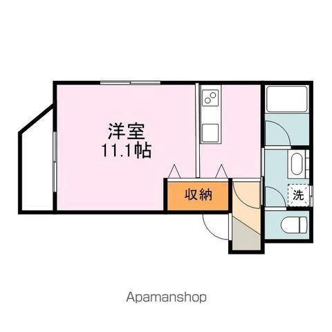 ポルシェ松浜(ワンルーム/3階)の間取り写真