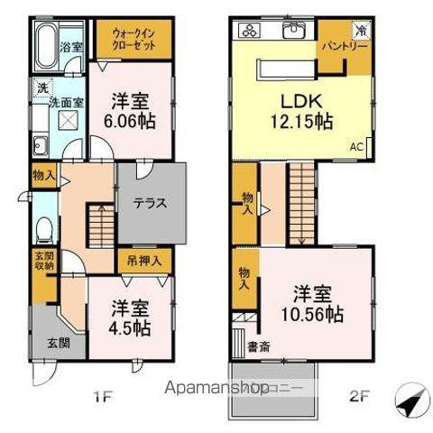 名古屋市鶴舞線 塩釜口駅 徒歩25分 2階建 築10年(3LDK)の間取り写真
