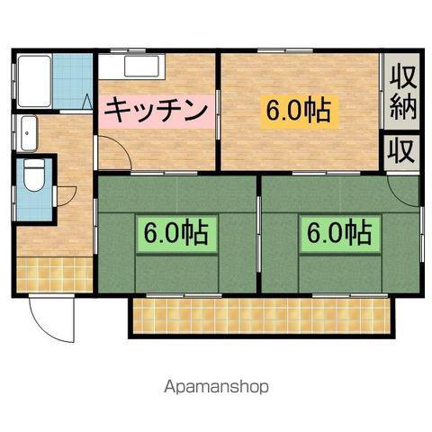 成田線 小見川駅 徒歩95分 1階建 築32年(3DK)の間取り写真