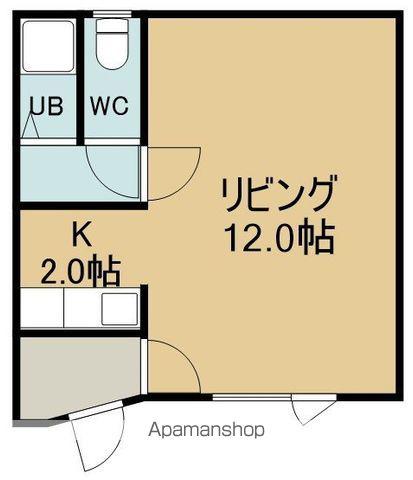 道南いさりび鉄道 七重浜駅 徒歩15分 2階建 築36年(1K/2階)の間取り写真
