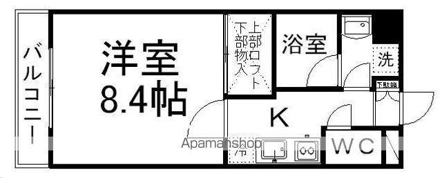 ウィング上杉北(1K/3階)の間取り写真