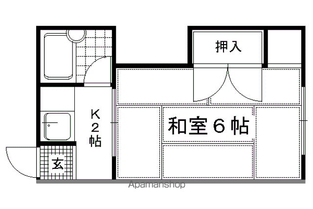 たつみ3号棟(1K/1階)の間取り写真