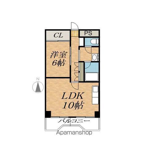 シャトー帯広(1LDK/6階)の間取り写真