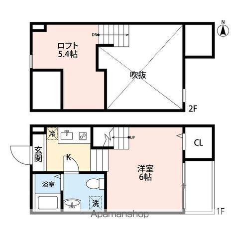 名古屋市東山線 本陣駅 徒歩9分 2階建 築9年(1K/2階)の間取り写真