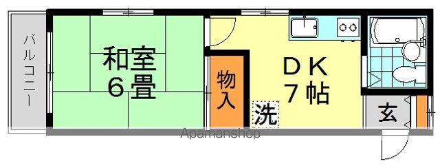 ヴィラKOYAMA(1DK/1階)の間取り写真