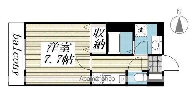 ベルプラージュ神栖(1K/2階)の間取り写真