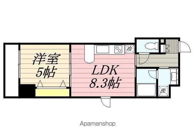 グランドシャルドン(1LDK/4階)の間取り写真
