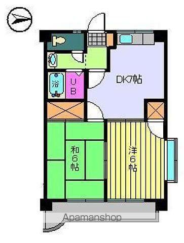 第82杉フラット(2DK/4階)の間取り写真