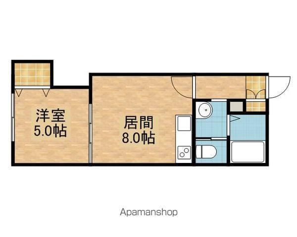 ベルコート文京台(1DK/1階)の間取り写真