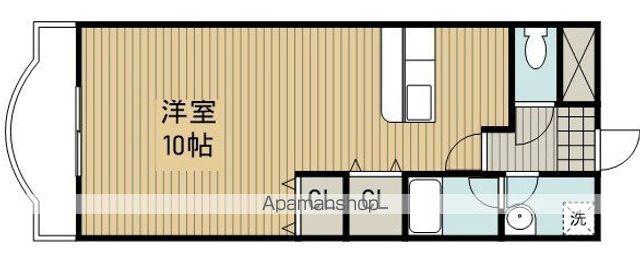 カサブランカ尾山(ワンルーム/1階)の間取り写真