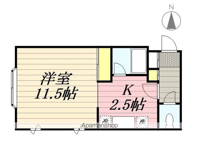 クレール港町(1K/1階)の間取り写真