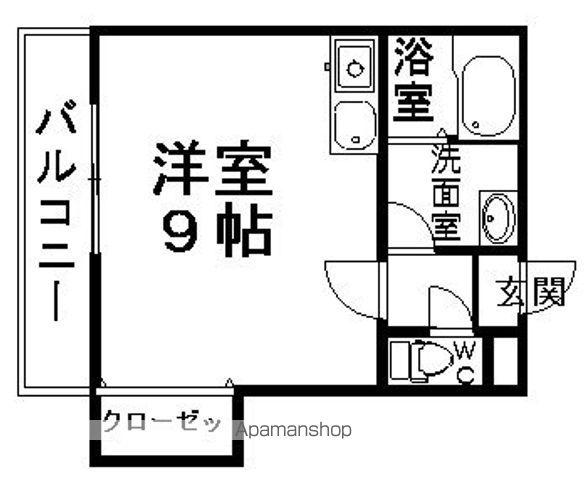 トーヨーリーセントサセボ(ワンルーム/2階)の間取り写真
