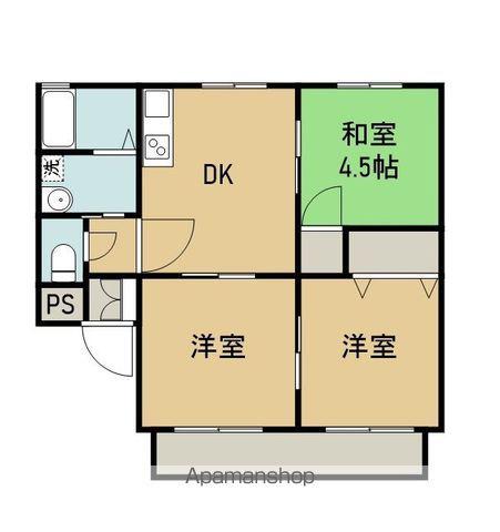 ハーモネート豊中A(3DK/2階)の間取り写真