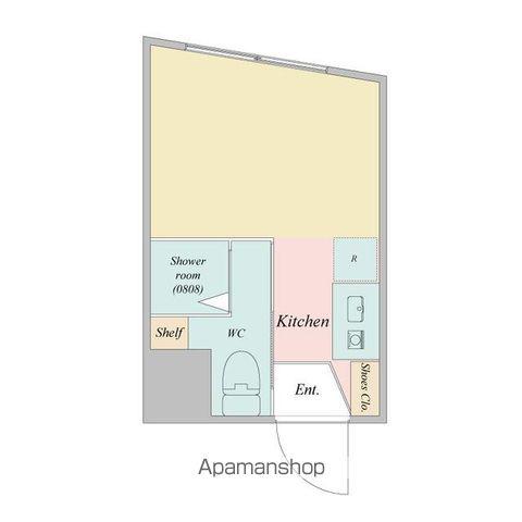 ウエストインパートⅠ(ワンルーム/2階)の間取り写真