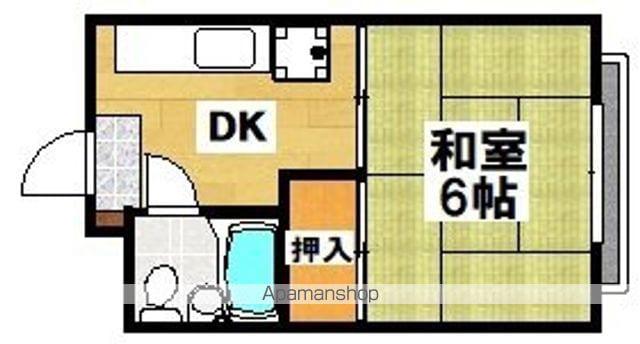 我孫子グランドハイツⅡ(1DK/3階)の間取り写真