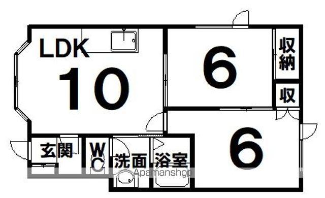 161ハイツ(2LDK/1階)の間取り写真