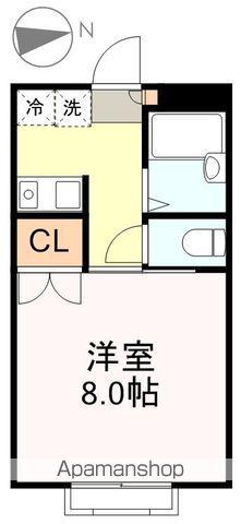 イーストハイツ宮町(1K/1階)の間取り写真