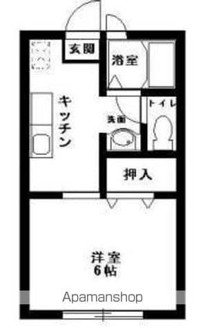 神田ハイツ(1DK/1階)の間取り写真