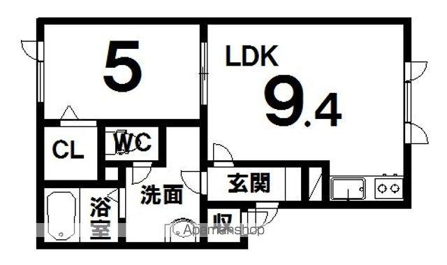 ETERNALⅠ(1LDK/2階)の間取り写真