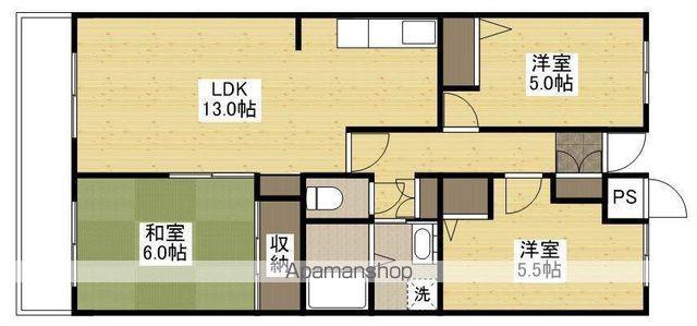 カーサナカスジ(3LDK/1階)の間取り写真