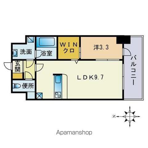 さくら館 OOTEMON(1LDK/7階)の間取り写真