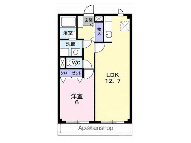 ル・セーヌ本町(1LDK/3階)の間取り写真