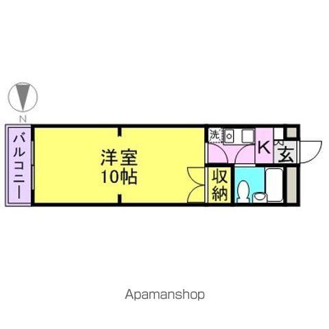 グリーンハイツ南久屋(1K/4階)の間取り写真