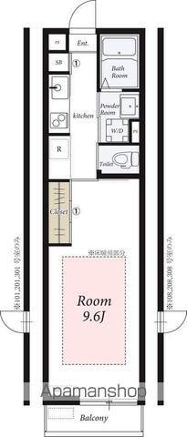 リブリ・AITSUNE(1K/1階)の間取り写真