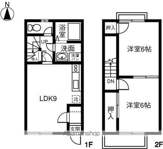 DUPLEX 国王81A(2LDK)の間取り写真