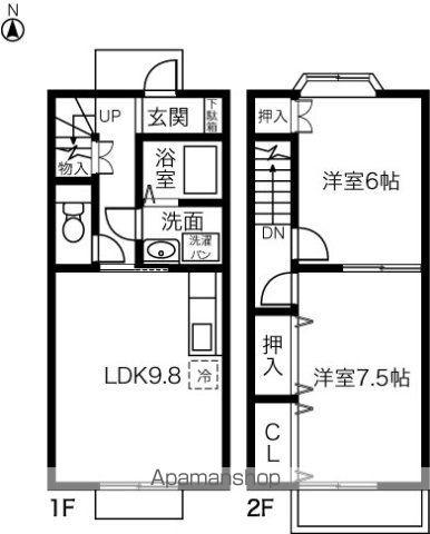 PRIME VERE 2006(2DK)の間取り写真