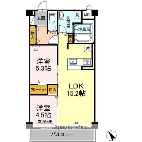 ポラリス(2LDK/2階)の間取り写真