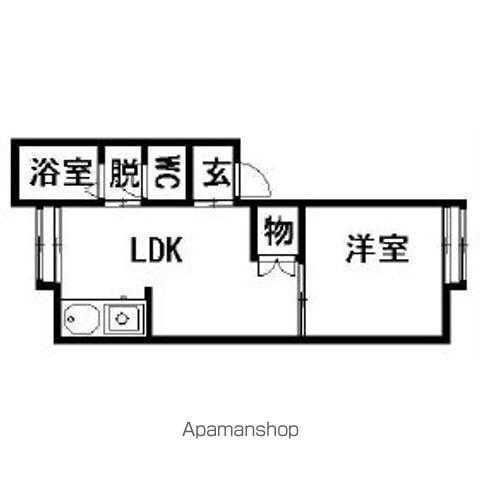 シエスタユキ(1LDK/2階)の間取り写真